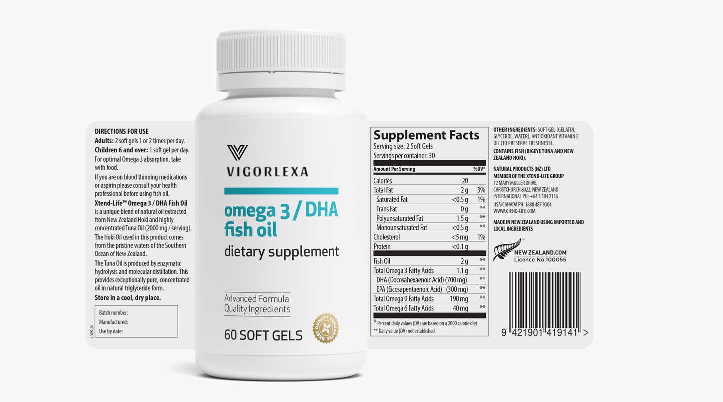 VIGORLEXA® Omega 3 / DHA Fish Oil